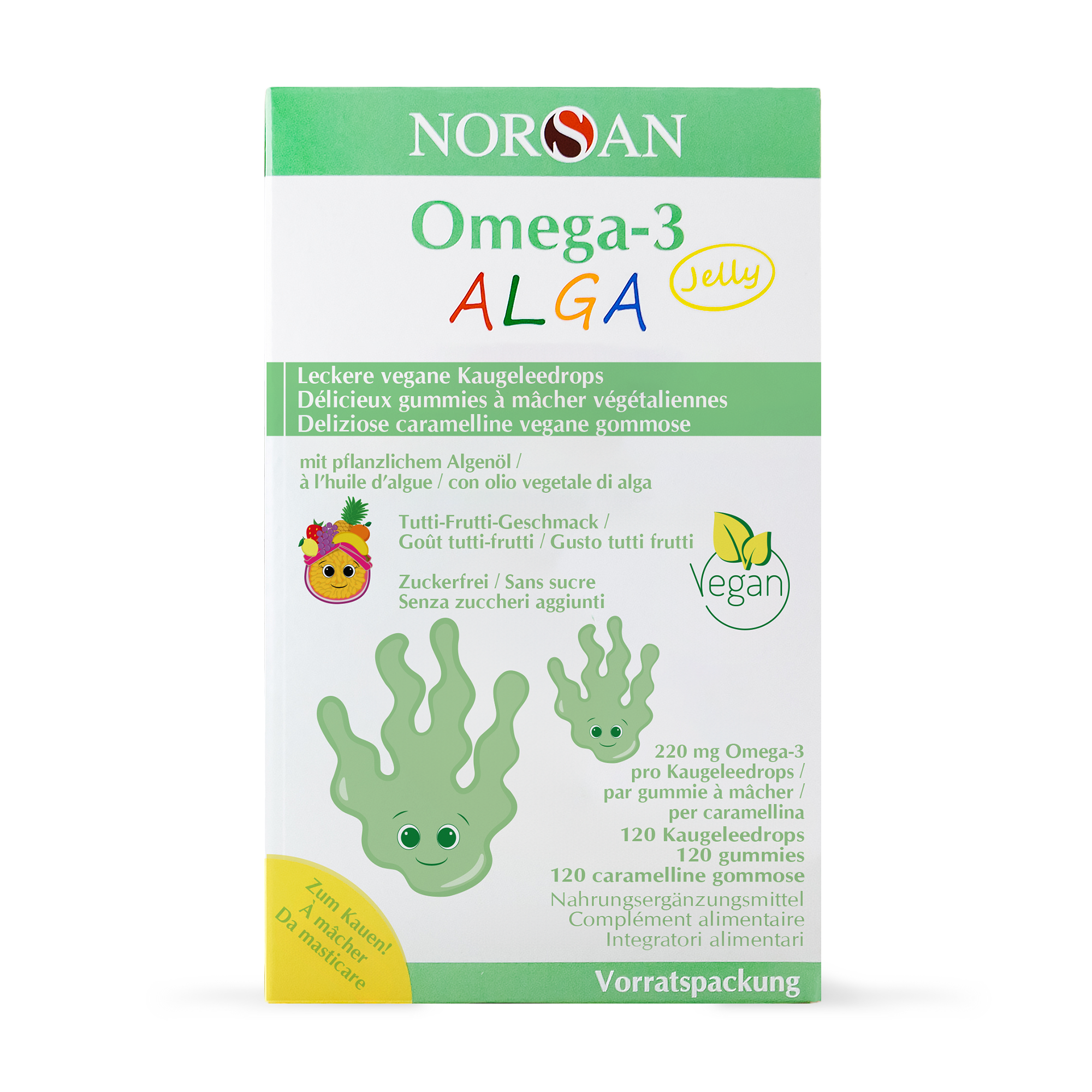 NORSAN Omega-3 vegan ALGA Jelly à 120 Stk.