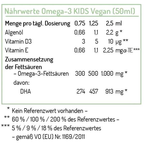 Omega-3 vegan ALGA Öl – Bild 2