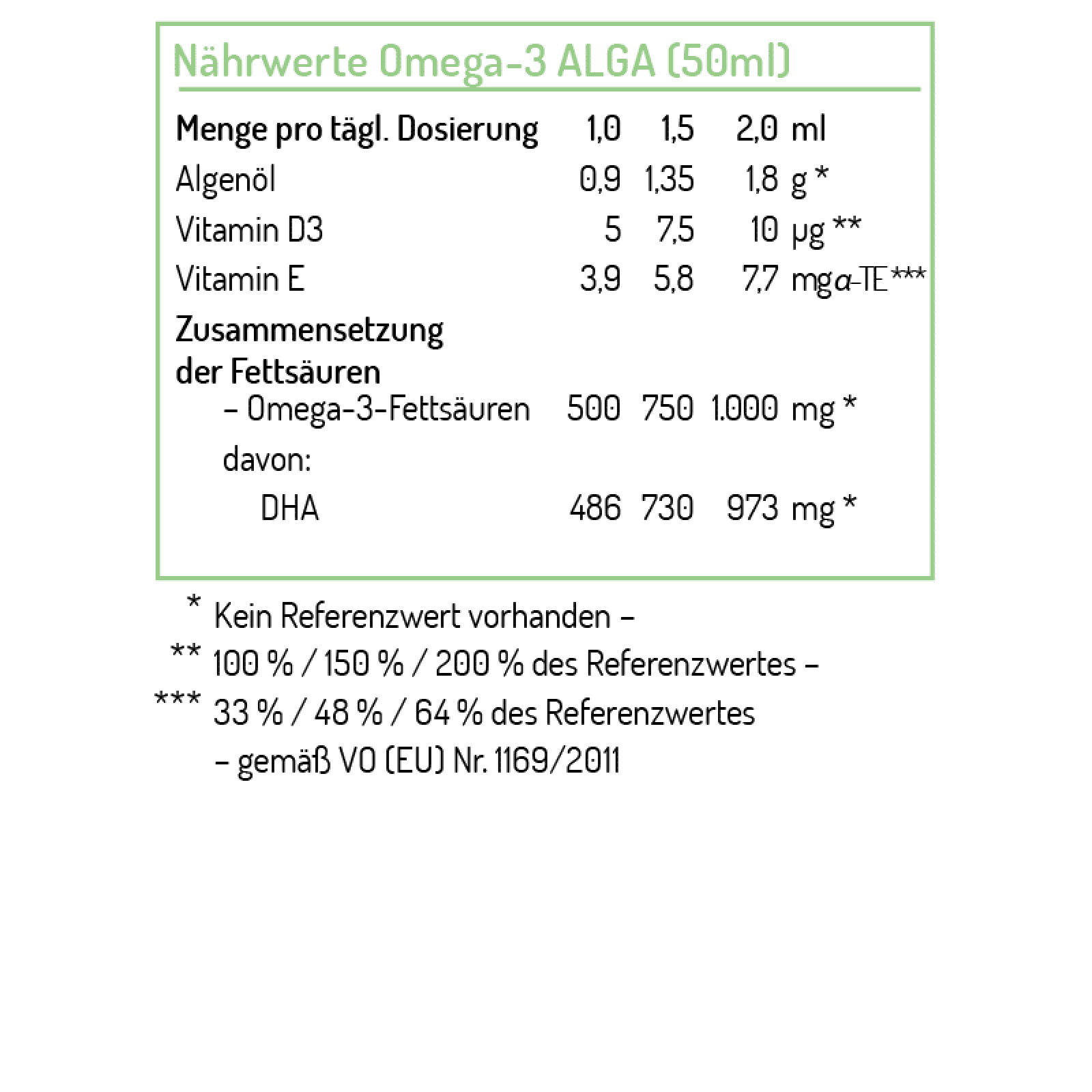 Omega-3 vegan ALGA Öl – Bild 2